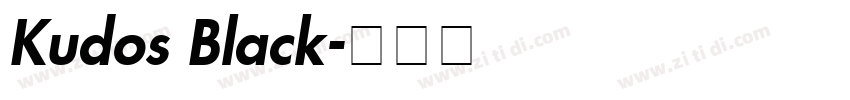 Kudos Black字体转换